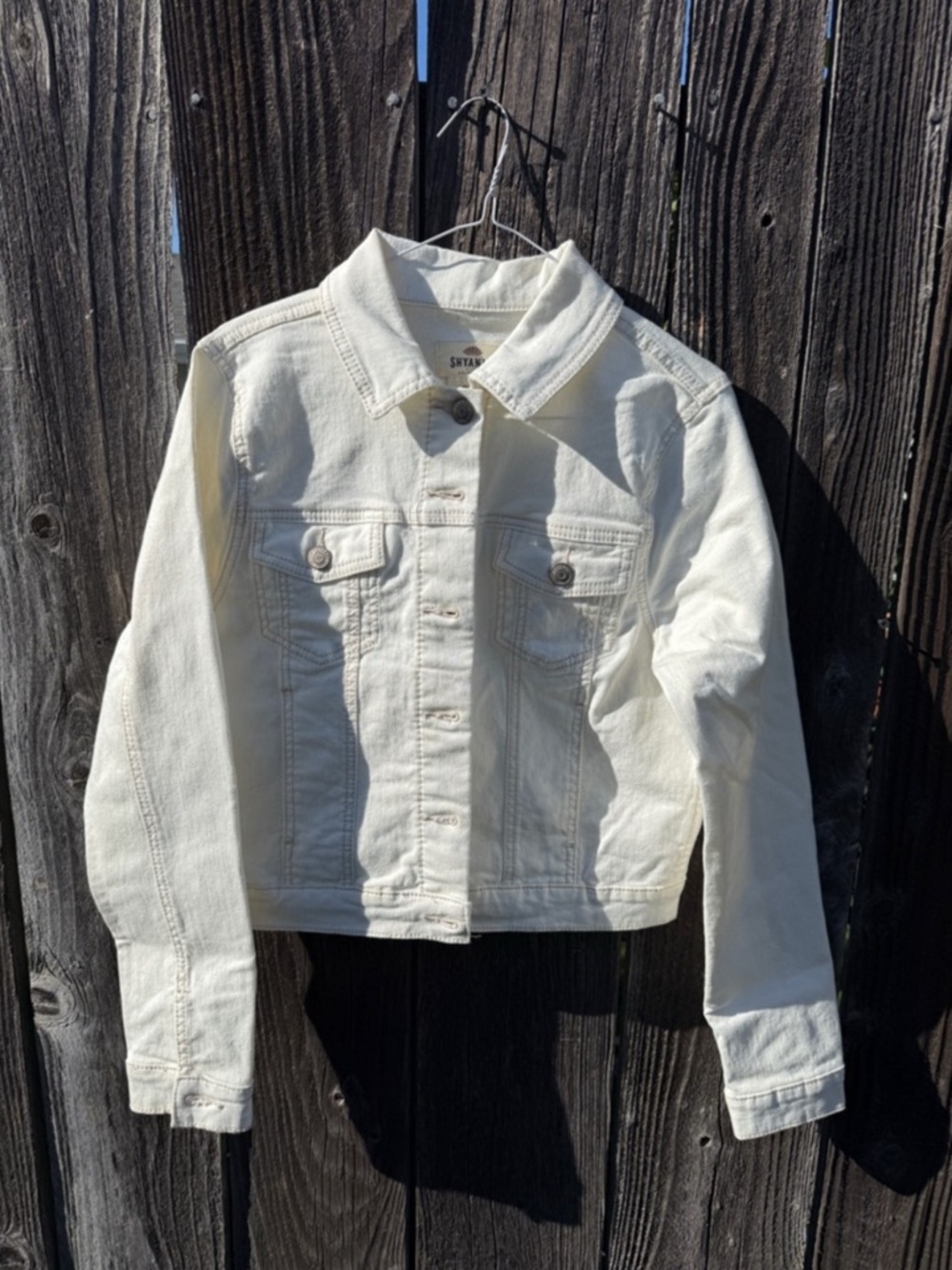 Shyanne Cream Denim Trucker Jacket